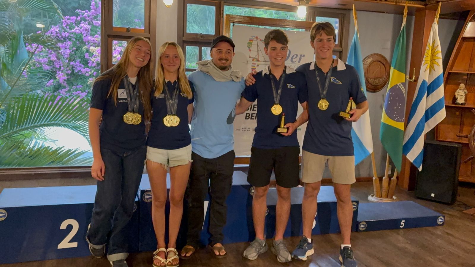 Zion Brandão e João Vicente Joppert são bicampeões sul-americanos de 29er